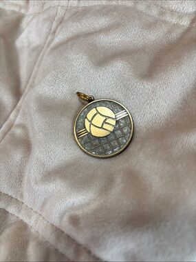 Gold Volleyball Charm
